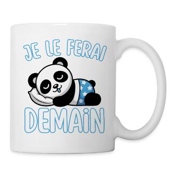Lustiges T-Shirt "Je Le Do" morgen – lustiger Satz - Tasse - Weiß - Rechts