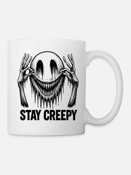 Sourire Fondant – Art d’horreur de bande dessinée sombre - Mug blanc - blanc