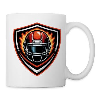 Crest Football Helmet - Mug - white - Right