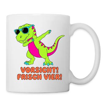 Méfiez-vous du Fresh Four qui fait du dab à Dino - Mug blanc - blanc - Droite