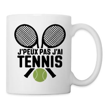 Das geht nicht, ich spiele Minimalist Tennis. - Tasse - Weiß - Rechts