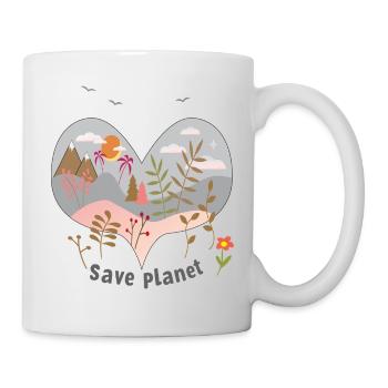 Sauver la planète - Mug blanc - blanc - Droite