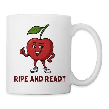 Kirsche Reif Und Bereit - Tasse - Weiß - Rechts