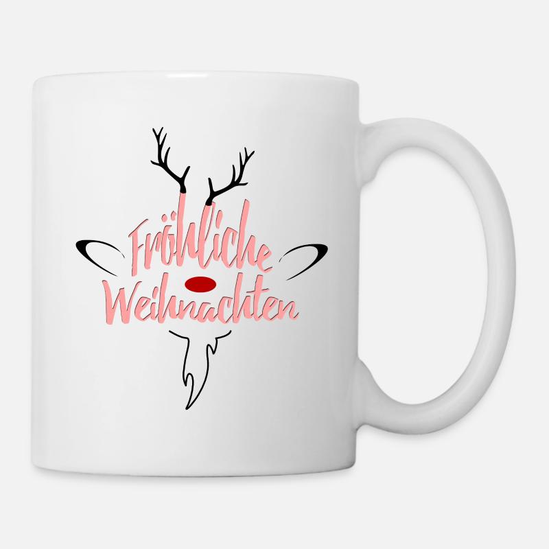 Écriture Rosé de Joyeux Noël - Mug blanc - blanc