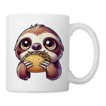 Cute Sloth Taco Mexican Food Fast Food - Mug - white - Right