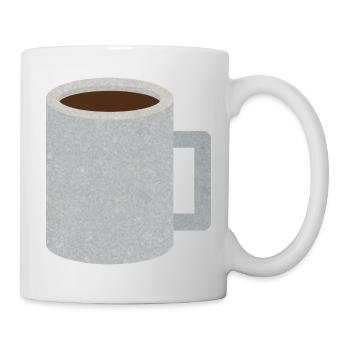 Stein-Speckle-Kaffeetasse - Tasse - Weiß - Rechts