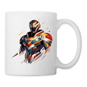 Héros de science-fiction futuriste dans un style géométrique - Mug blanc - blanc - Droite