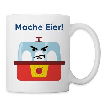 Mache Eier! Wütender Küchenhelfer - Tasse - Weiß - Rechts