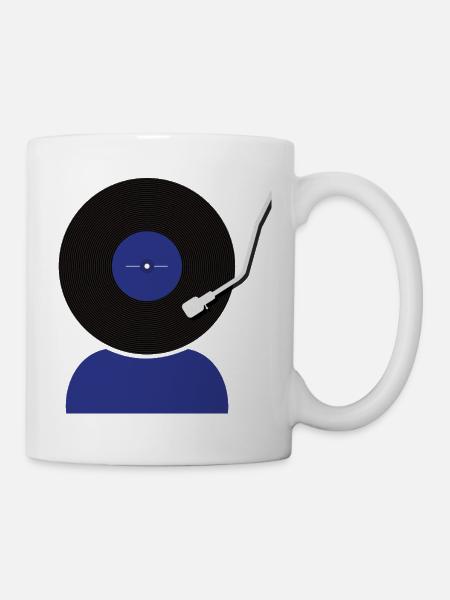 Tête de disque vinyle - Mug blanc - blanc