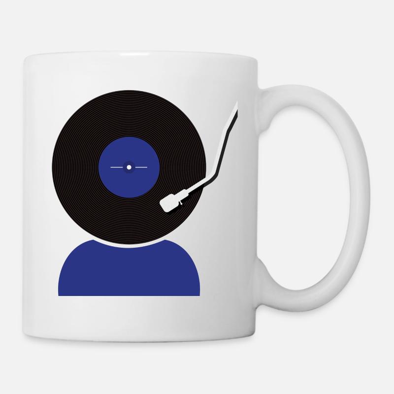 Vinyl Record Head - Mug - white