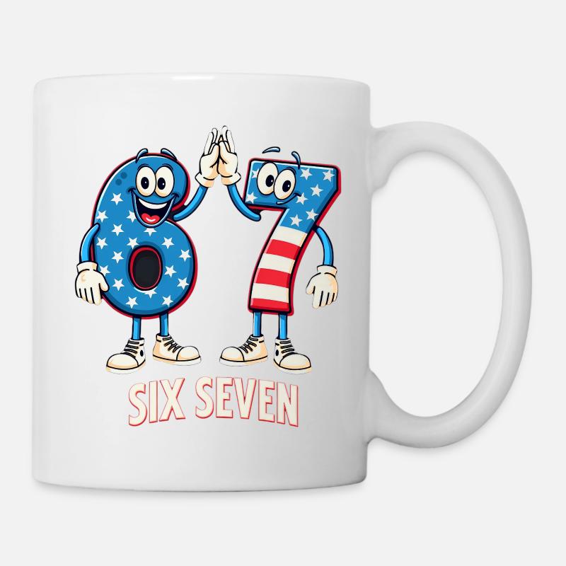 US Flag 67 Memes Six Seven - Tasse - Weiß