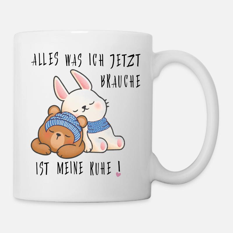 Hase und Teddy  - Tasse - Weiß