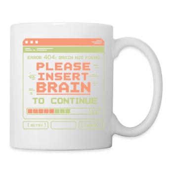 Erreur 404 : Conception de pixels non trouvée - Mug blanc - blanc - Droite