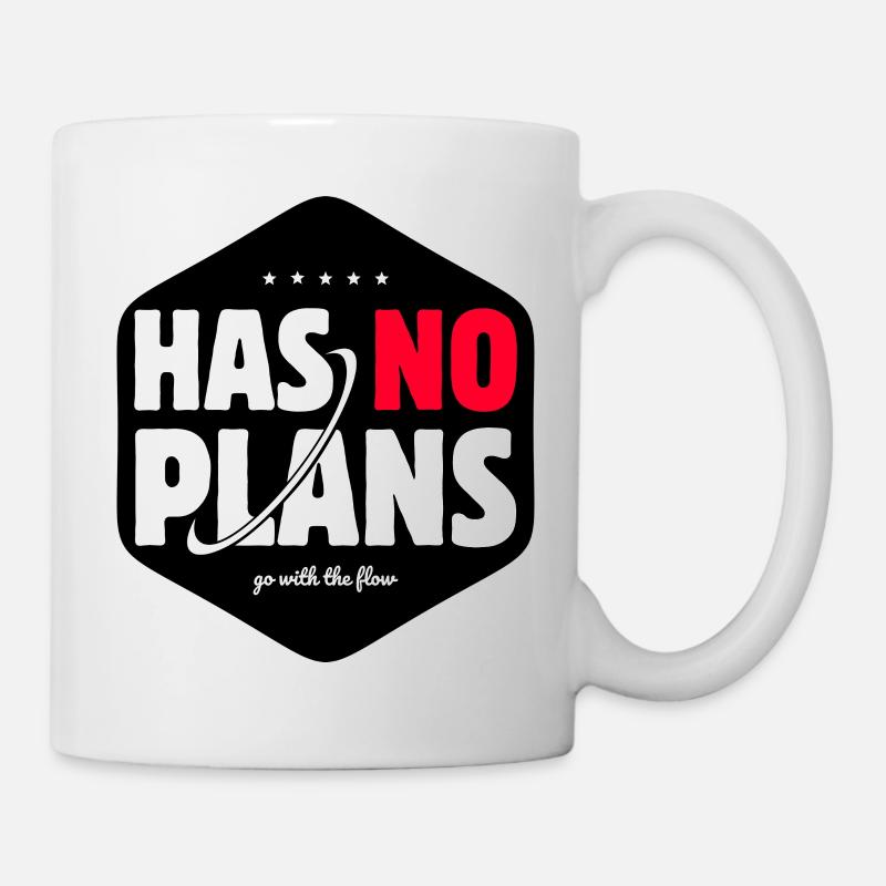 Has No Plans Go With The Flow - Mug - white