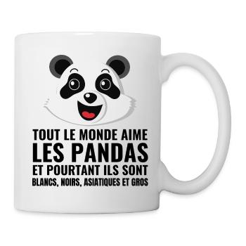 panda, diversity, love - Mug - white - Right
