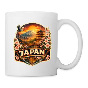 Japan Sunset Lantern Badge - Mug - white - Right