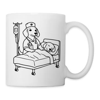 klinik hunde krankenpflege dog edition - Tasse - Weiß - Rechts