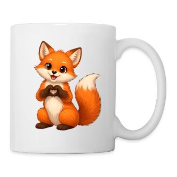 Love Fox Heart Shape - Mug - white - Right