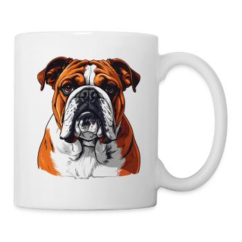 English Bulldog – Strong Dog Portrait - Mug - white - Right