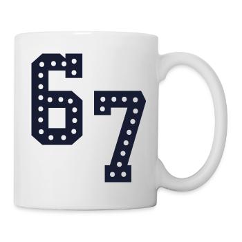 Numéros lumineux 67 - Mug blanc - blanc - Droite