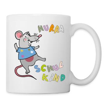 Hooray Schoolchild Mouse - Mug - white - Right