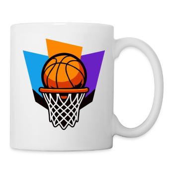 Conception graphique du dunk de panier de basket-ball - Mug blanc - blanc - Droite