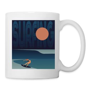 SURFER WELLE - Tasse - Weiß - Rechts