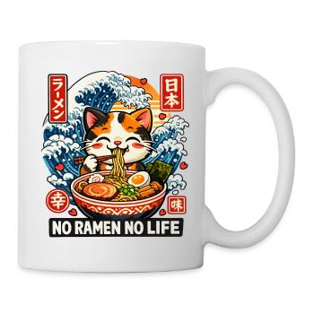 Ramen Katze Kanagawa - Tasse - Weiß - Rechts