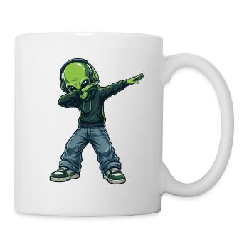Extraterrestre en dab – Motif de dessin animé de science-fiction drôle - Mug blanc - blanc - Droite