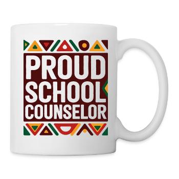 Stolzer Schulberater | Geometrisches Muster - Tasse - Weiß - Rechts