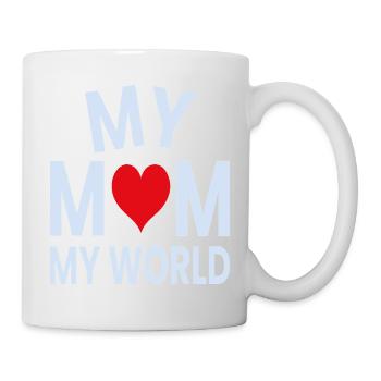 My Mom My World Heart - Mug - white - Right