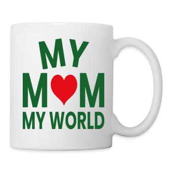 Ma mère, mon cœur d’amour du monde - Mug blanc - blanc - Droite
