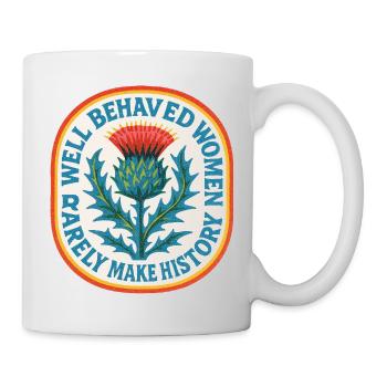 Thistle Patch: Geschichte der rebellischen Frauen - Tasse - Weiß - Rechts