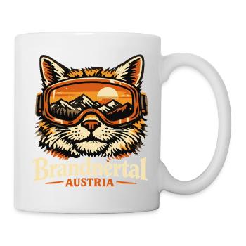 Cat Ski Goggles Retro Panorama Funny Gift - Mug - white - Right