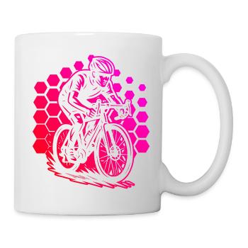 Motif minimaliste du vélo de route - Mug blanc - blanc - Droite