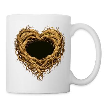 Heart of roots – nature motif full of solidarity - Mug - white - Right