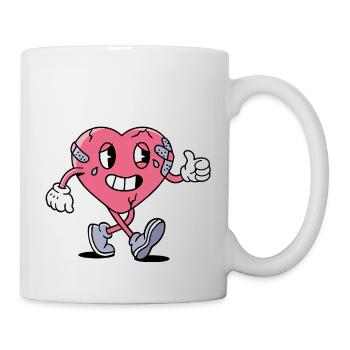 Zerbrochen, aber gut - Tasse - Weiß - Rechts