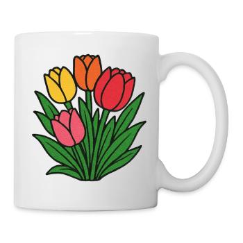 Tulip Patch Blüte - Tasse - Weiß - Rechts