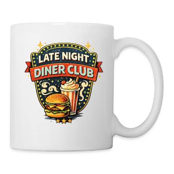 Late Night Diner Club Retro Motif - Mug - white - Right