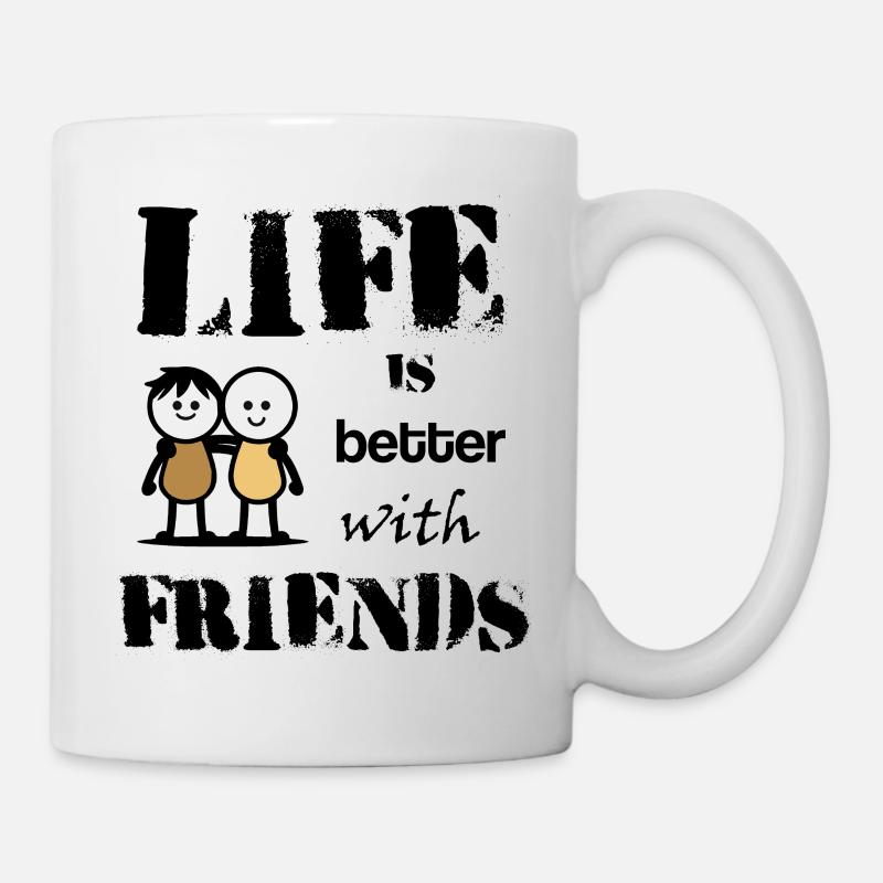 life_is_better_with_friends - Mug - white