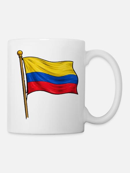 Kolumbien Flagge - Tasse - Weiß