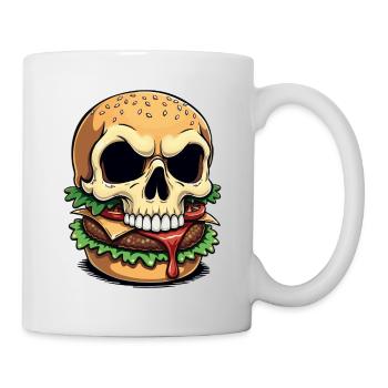 Skull Burger Popart - Mug - white - Right