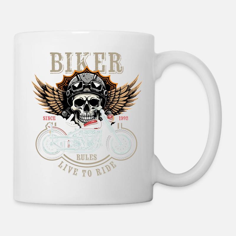 Biker Rules - Since 1993 - Live to Ride - Mug - white