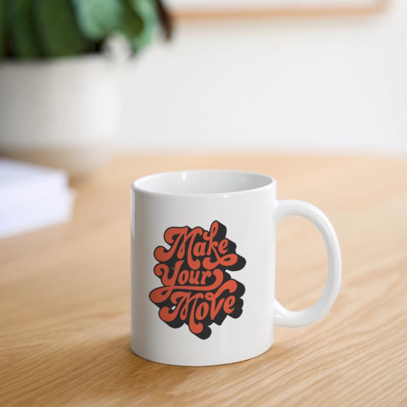 Make Your Move Retro-Skript Tasse