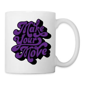Make Your Move Retro Script - Mug - white - Right