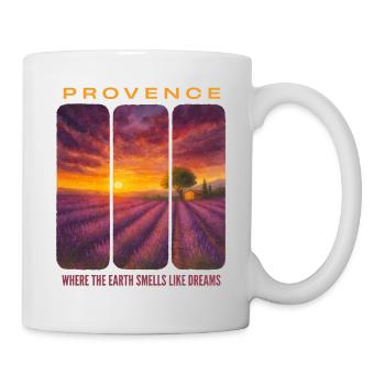 Lavendel-Provence - Tasse - Weiß - Rechts