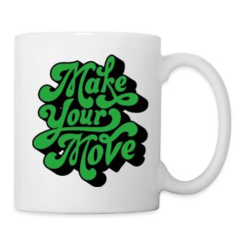 Make Your Move – Retro Handtext - Mug - white - Right