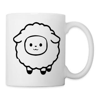Schaf Schäfchen Lamm - Tasse - Weiß - Rechts