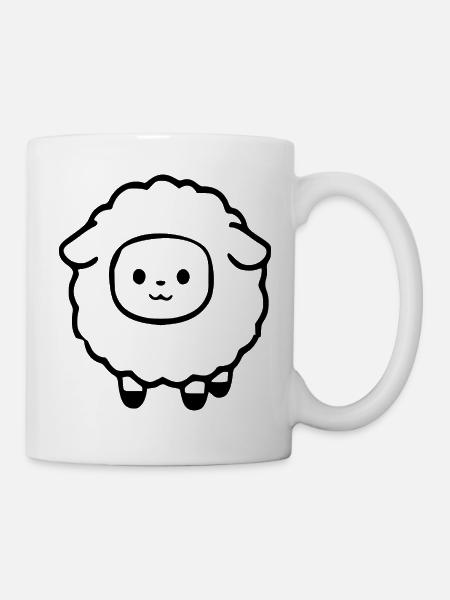 Schaf Schäfchen Lamm - Tasse - Weiß