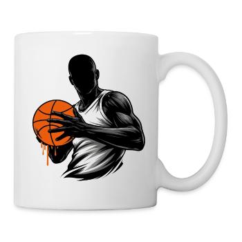Basketball player with ball - Mug - white - Right